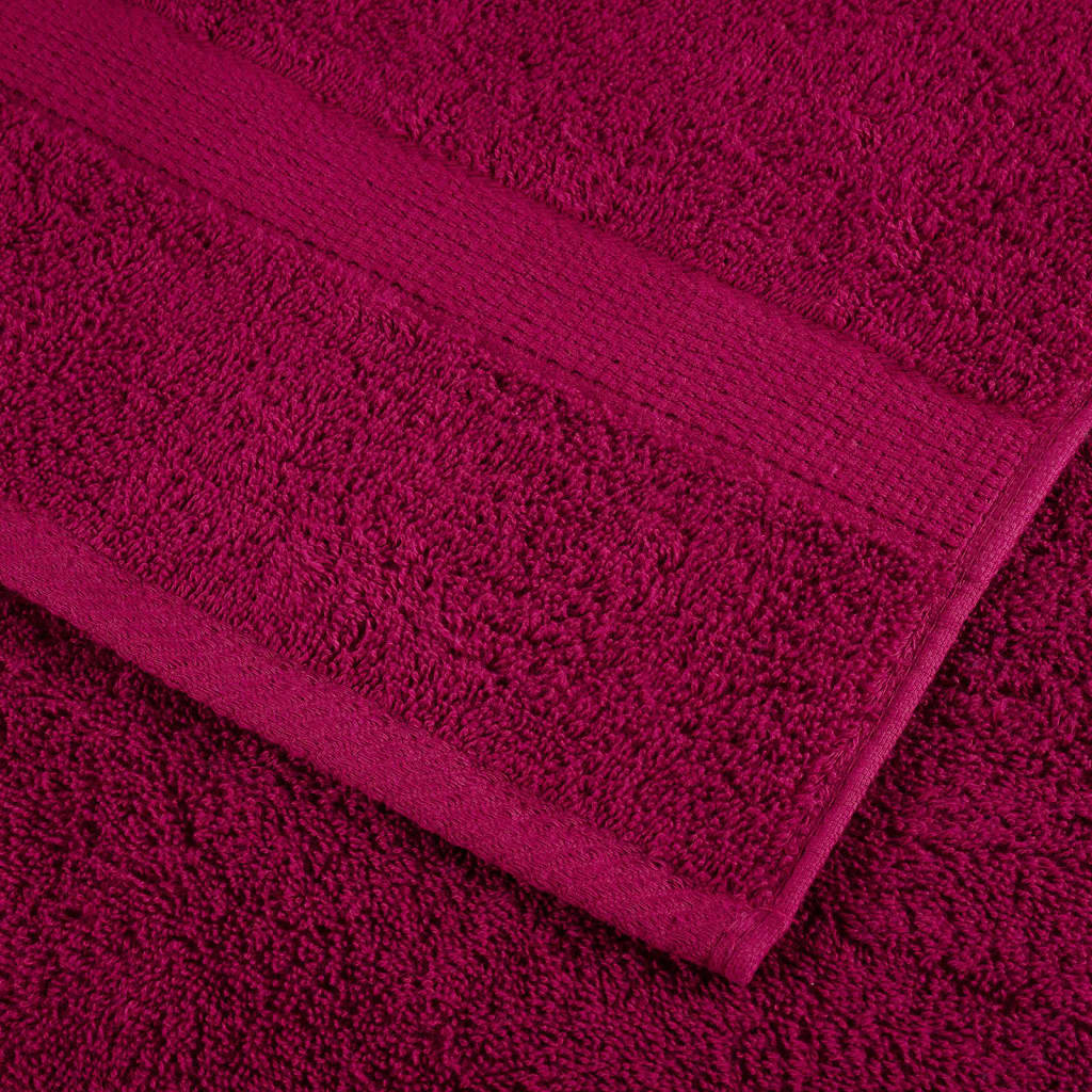vidaXL Ręczniki premium, SOLUND 10 szt., bordowe, 100x200 cm, 600 g/m²