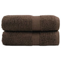 vidaXL Ręczniki toaletowe Premium, SOLUND 2 szt. Brązowe 30x30cm 600 g/m²