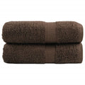 vidaXL Ręczniczki premium, SOLUND, 2 szt., brązowe, 30x50 cm, 600 g/m²