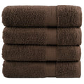 vidaXL Ręczniki premium, SOLUND, 4 szt., brązowe, 50x100 cm, 600 g/m²