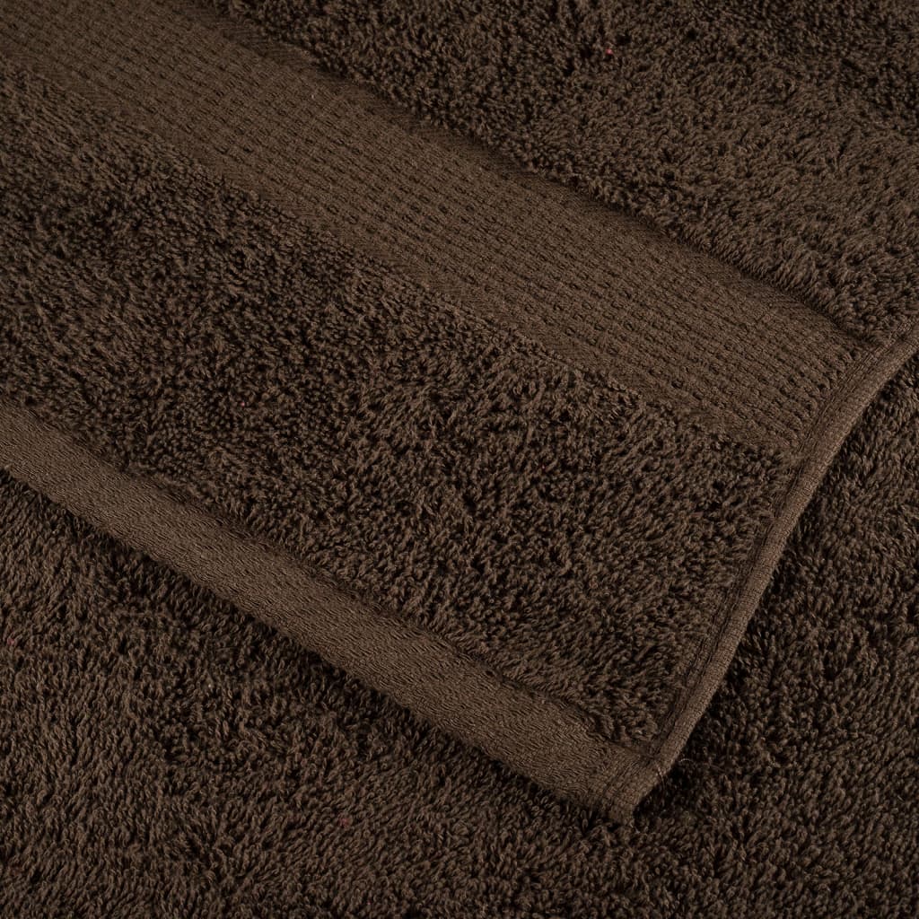 vidaXL Ręczniki premium, SOLUND, 4 szt., brązowe, 80x200 cm, 600 g/m²