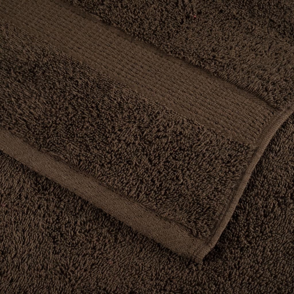 vidaXL Ręczniki premium, SOLUND, 10 szt., brązowe, 80x200 cm, 600 g/m²