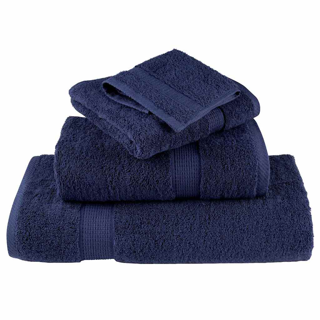vidaXL Ręcznik Gościnny SOLUND 4 szt. Granatowy 15 x 21 cm 550 gsm