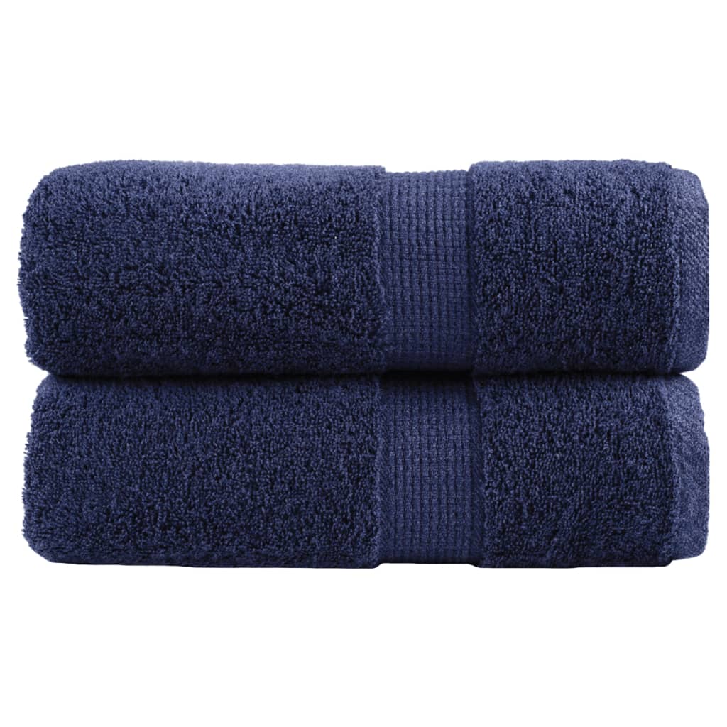 vidaXL Ręczniki myjące Premium, SOLUND 2 szt. Granatowe 30x30cm 600 g/m²