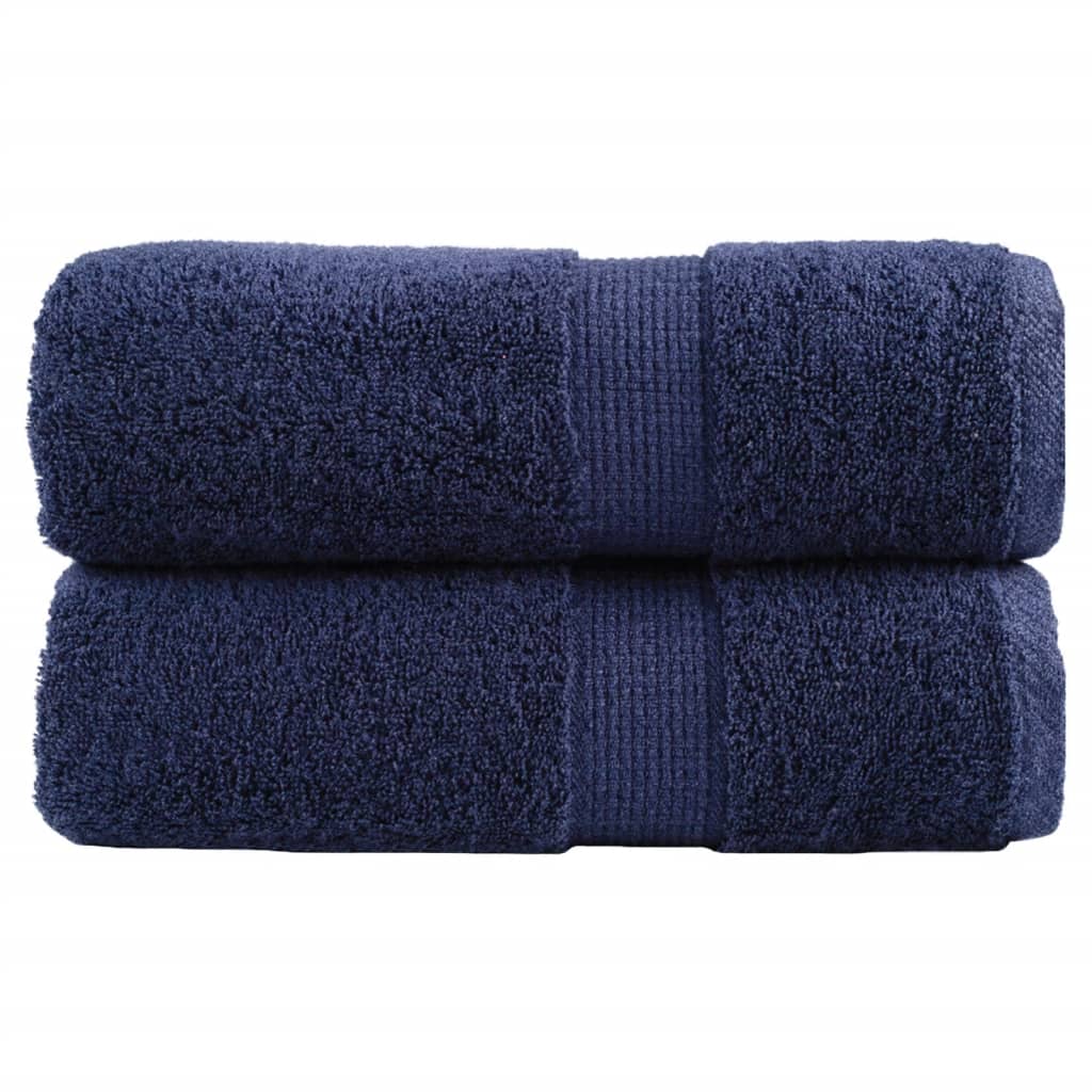 vidaXL Ręczniczki premium, SOLUND, 2 szt., granatowe, 30x50 cm, 600 g/m²