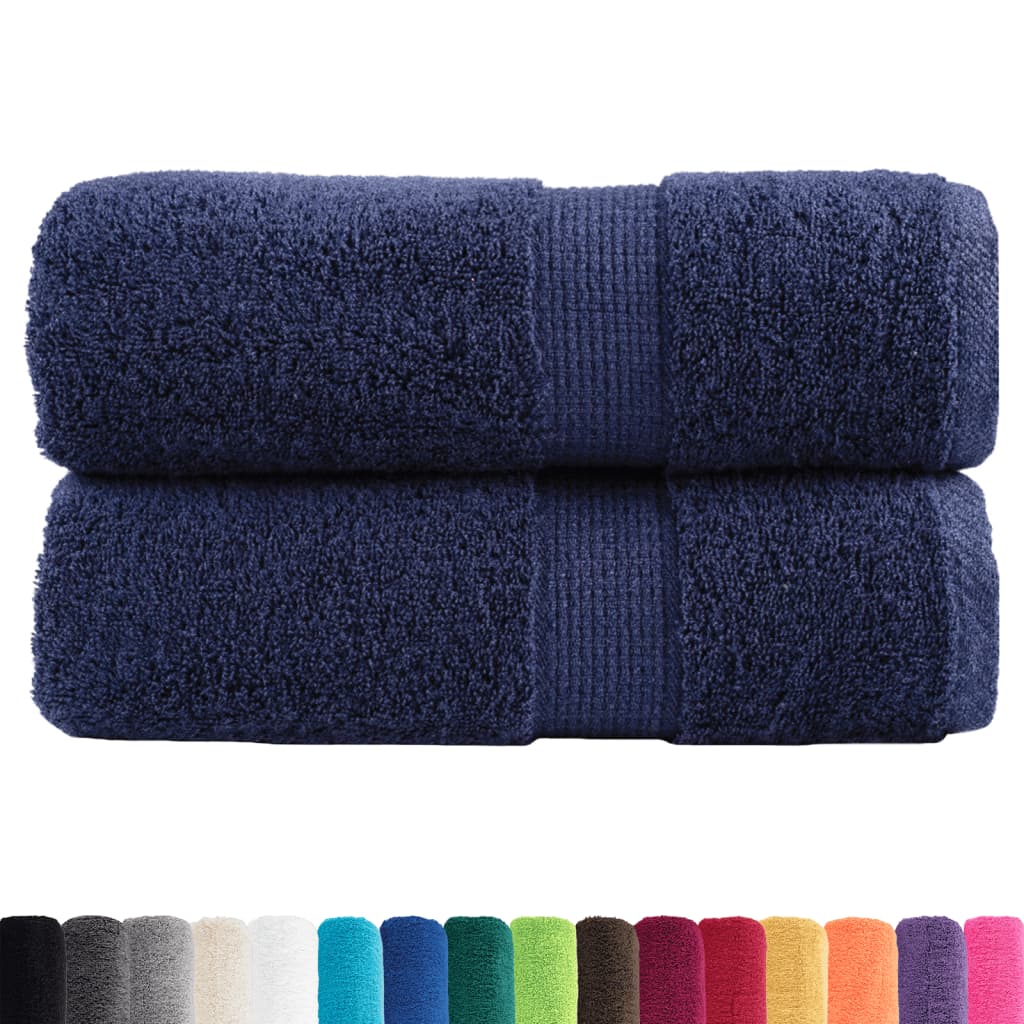 vidaXL Ręczniczki premium, SOLUND, 2 szt., granatowe, 30x50 cm, 600 g/m²