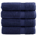 vidaXL Ręczniki premium, SOLUND, 4 szt., granatowe, 50x100 cm, 600 g/m²