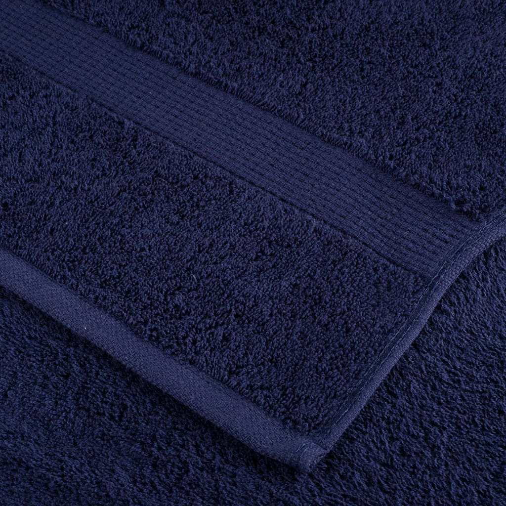 vidaXL Ręczniki premium, SOLUND, 2 szt., granatowe, 100x150 cm, 600 g/m²