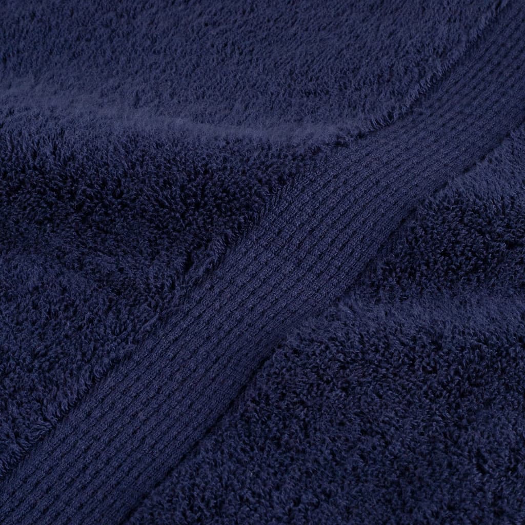 vidaXL Ręczniki premium, SOLUND, 2 szt., granatowe, 100x150 cm, 600 g/m²
