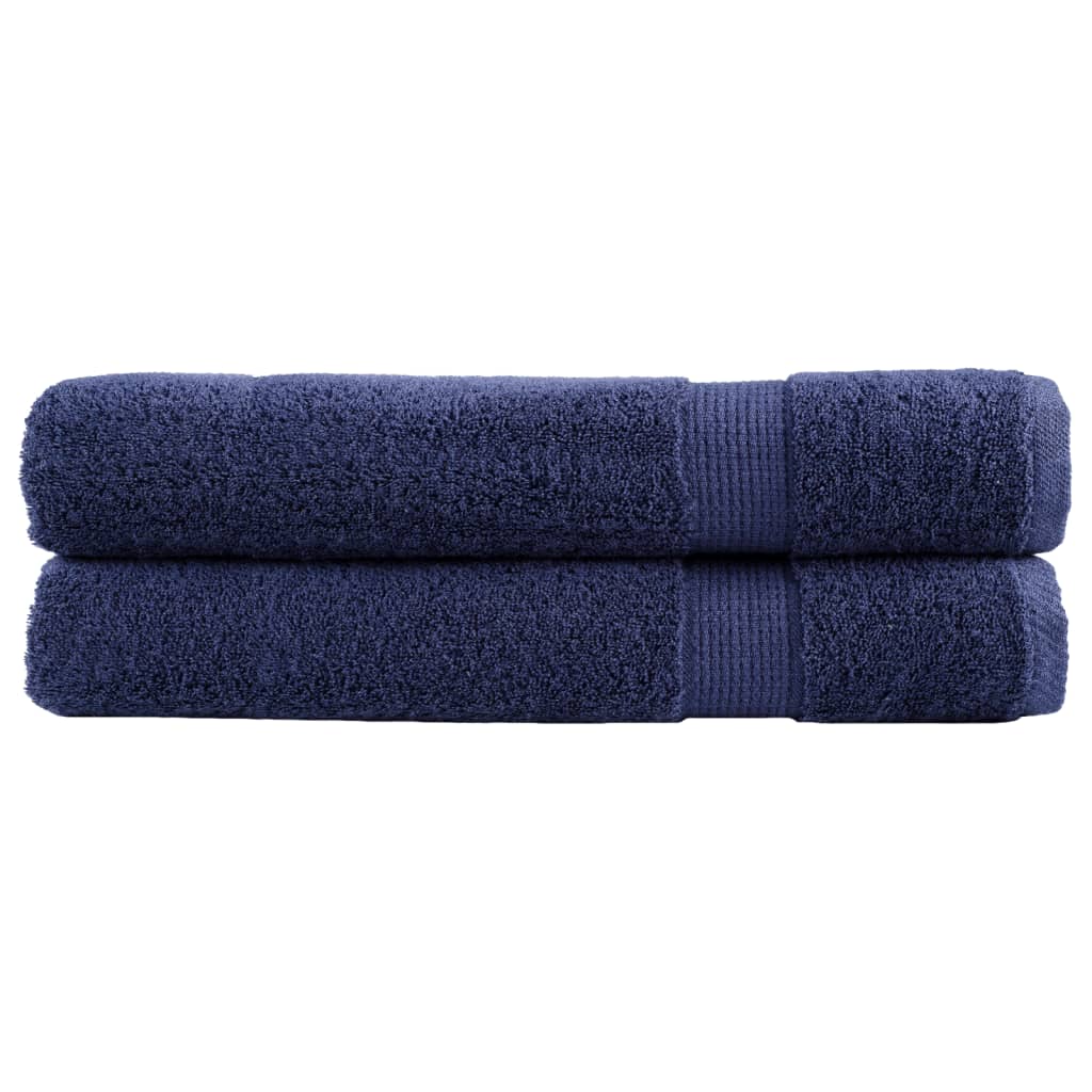 vidaXL Ręczniki premium, SOLUND, 2 szt., granatowe, 80x200 cm, 600 g/m²