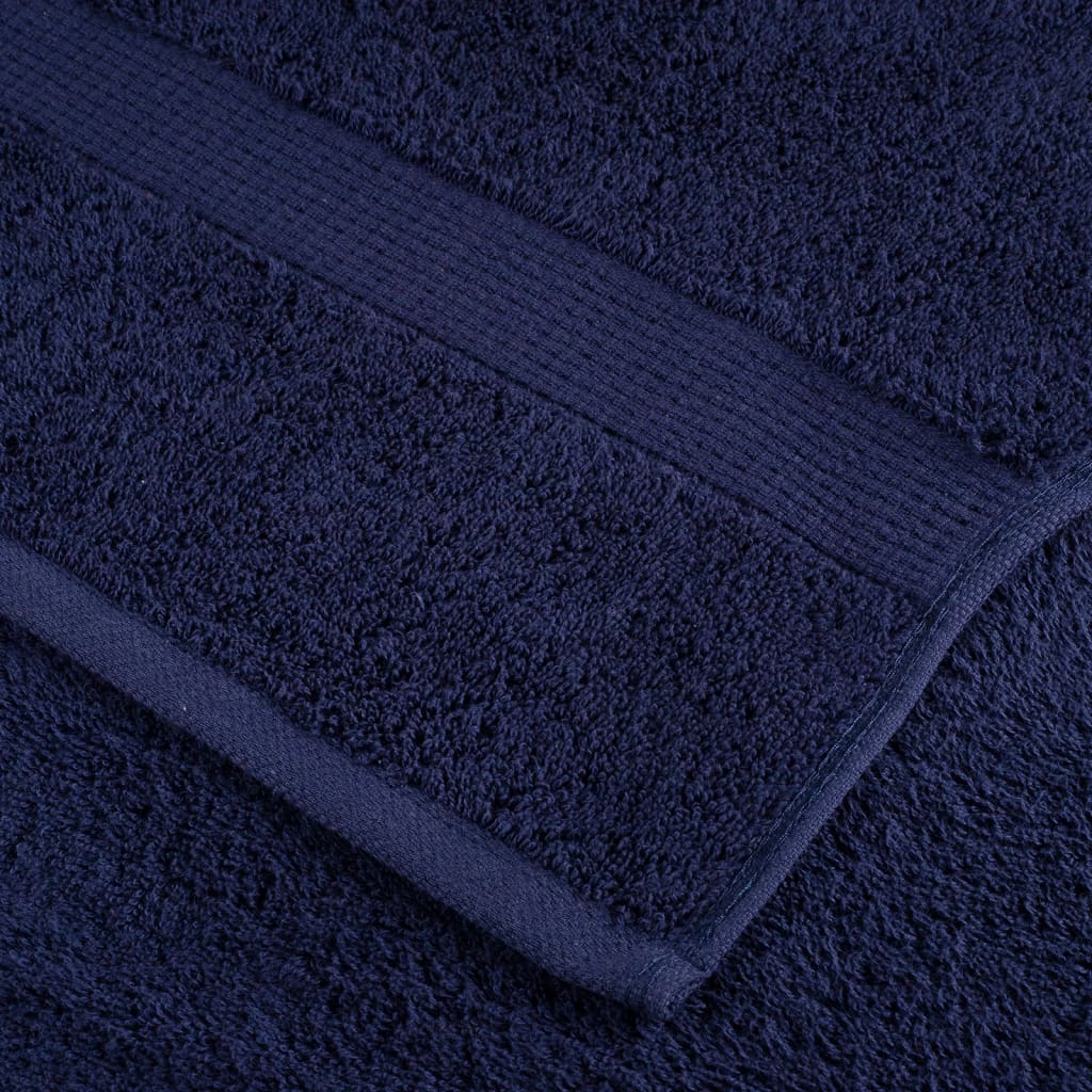 vidaXL Ręczniki premium, SOLUND, 2 szt., granatowe, 100x200 cm, 600 g/m²