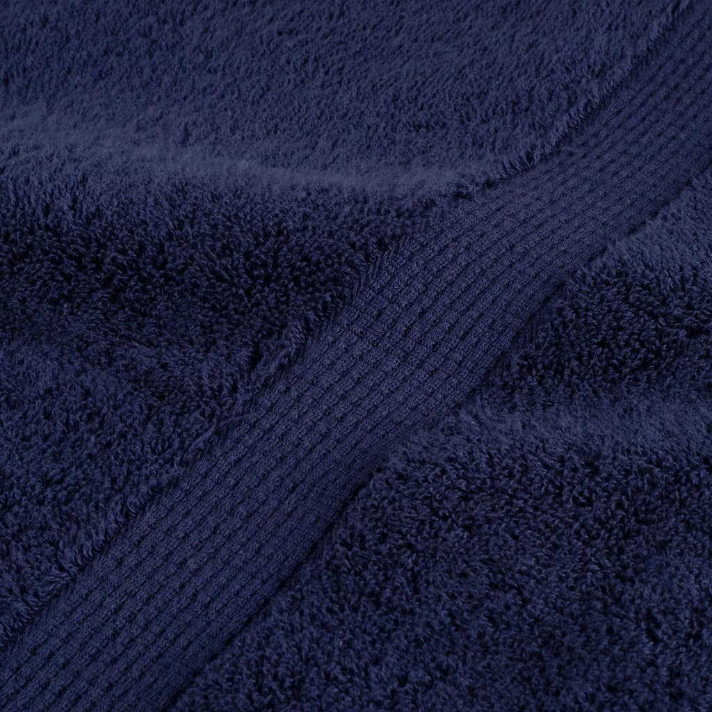 vidaXL Ręczniki premium, SOLUND, 2 szt., granatowe, 100x200 cm, 600 g/m²