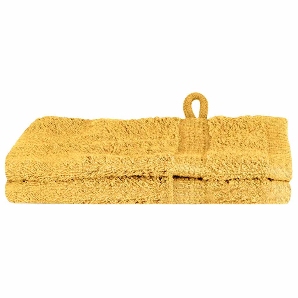 vidaXL Ręcznik Gościnny SOLUND 2 szt. złoty 15 x 21 cm 550 gsm