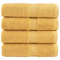 vidaXL Ręczniki toaletowe Premium, SOLUND 4 szt., złote, 30x30 cm, 600 g/m²