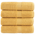 vidaXL Ręczniczki premium, SOLUND, 4 szt., złote, 30x50 cm, 600 g/m²