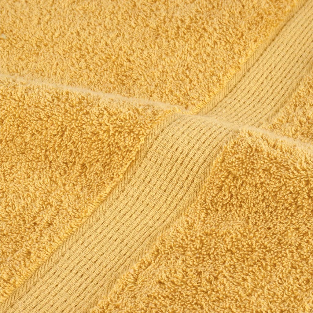 vidaXL Ręczniki premium, SOLUND, 4 szt., złote, 50x100 cm, 600 g/m²