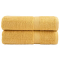vidaXL Ręczniki premium, SOLUND, 2 szt., złote, 70x140 cm, 600 g/m²