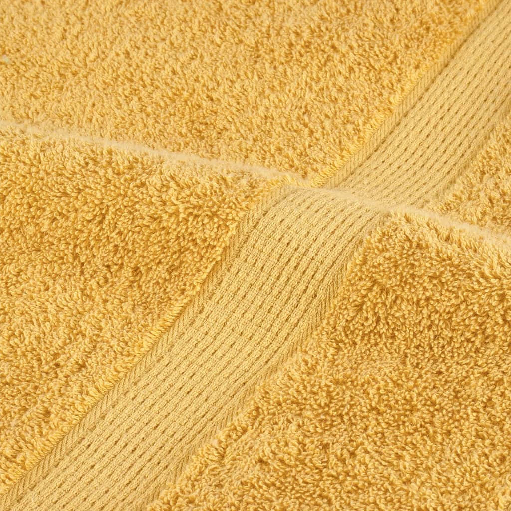 vidaXL Ręczniki premium, SOLUND, 4 szt., złote, 70x140 cm, 600 g/m²