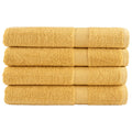 vidaXL Ręczniki premium, SOLUND, 4 szt., złote, 100x200 cm, 600 g/m²