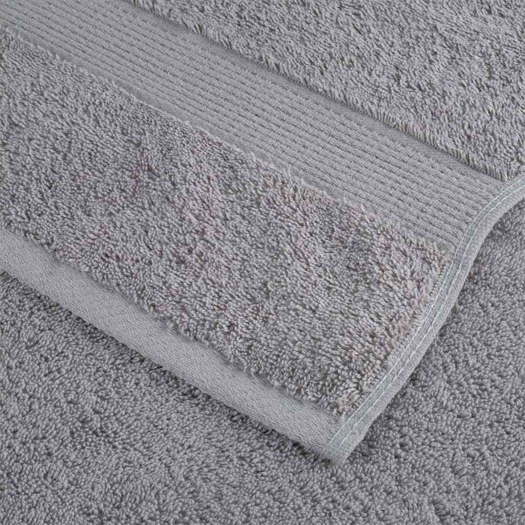 vidaXL Ręcznik Gościnny SOLUND 10 szt. Szary 15 x 21 cm 550 gsm