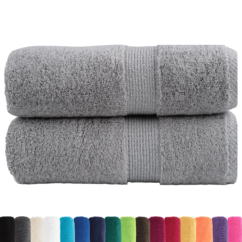 vidaXL Ręczniki toaletowe Premium, SOLUND 2 szt. Szare 30x30cm 600 g/m²