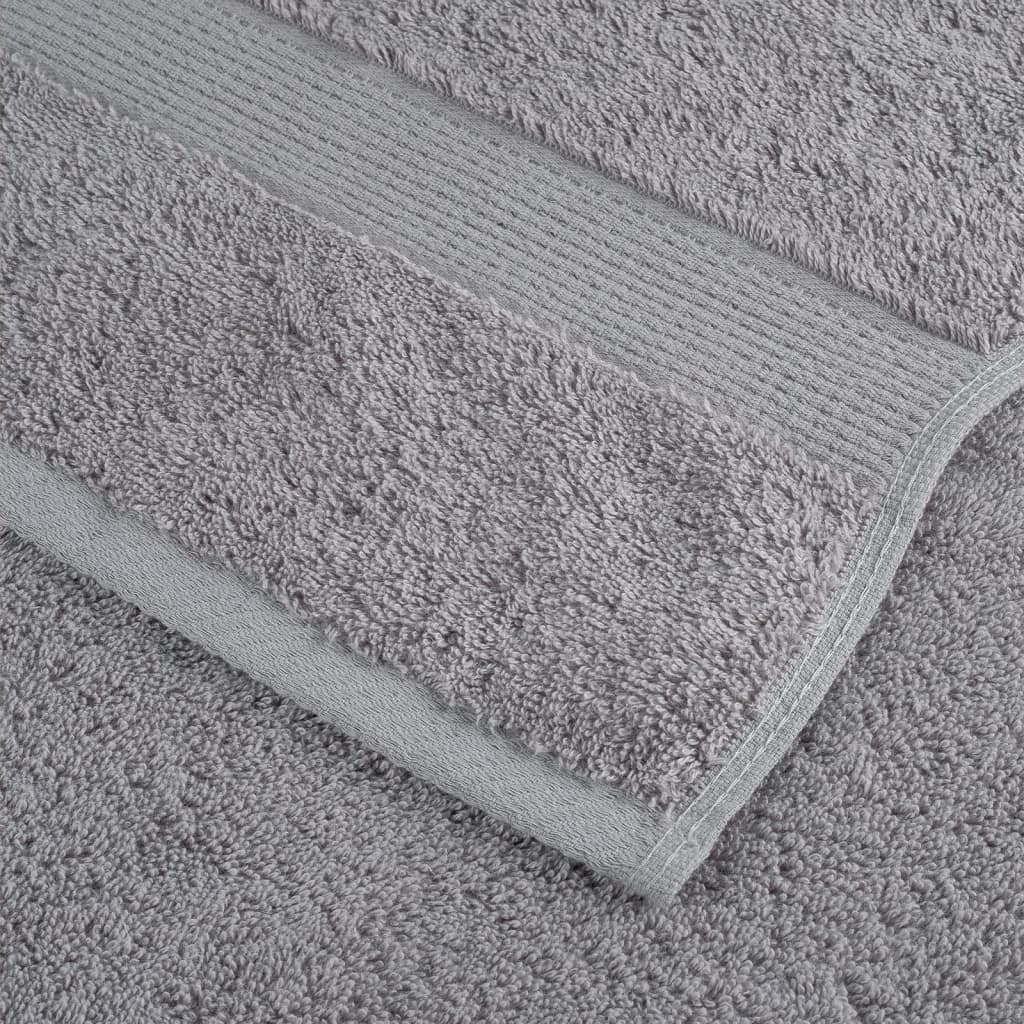 vidaXL Ręczniki toaletowe Premium, SOLUND 2 szt. Szare 30x30cm 600 g/m²