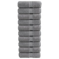 vidaXL Ręczniki toaletowe Premium, SOLUND 10 szt. Szare 30x30cm 600 g/m²