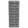 vidaXL Ręczniczki premium, SOLUND, 10 szt., szare, 30x50 cm, 600 g/m²