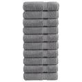 vidaXL Ręczniki premium, SOLUND, 10 szt., szare, 50x100 cm, 600 g/m²
