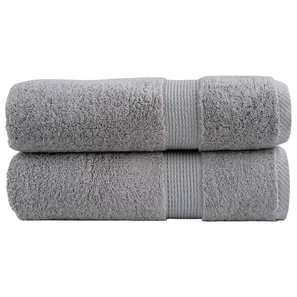 vidaXL Ręczniki premium, SOLUND, 2 szt., szare, 70x140 cm, 600 g/m²