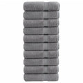 vidaXL Ręczniki premium, SOLUND, 10 szt., szare, 70x140 cm, 600 g/m²