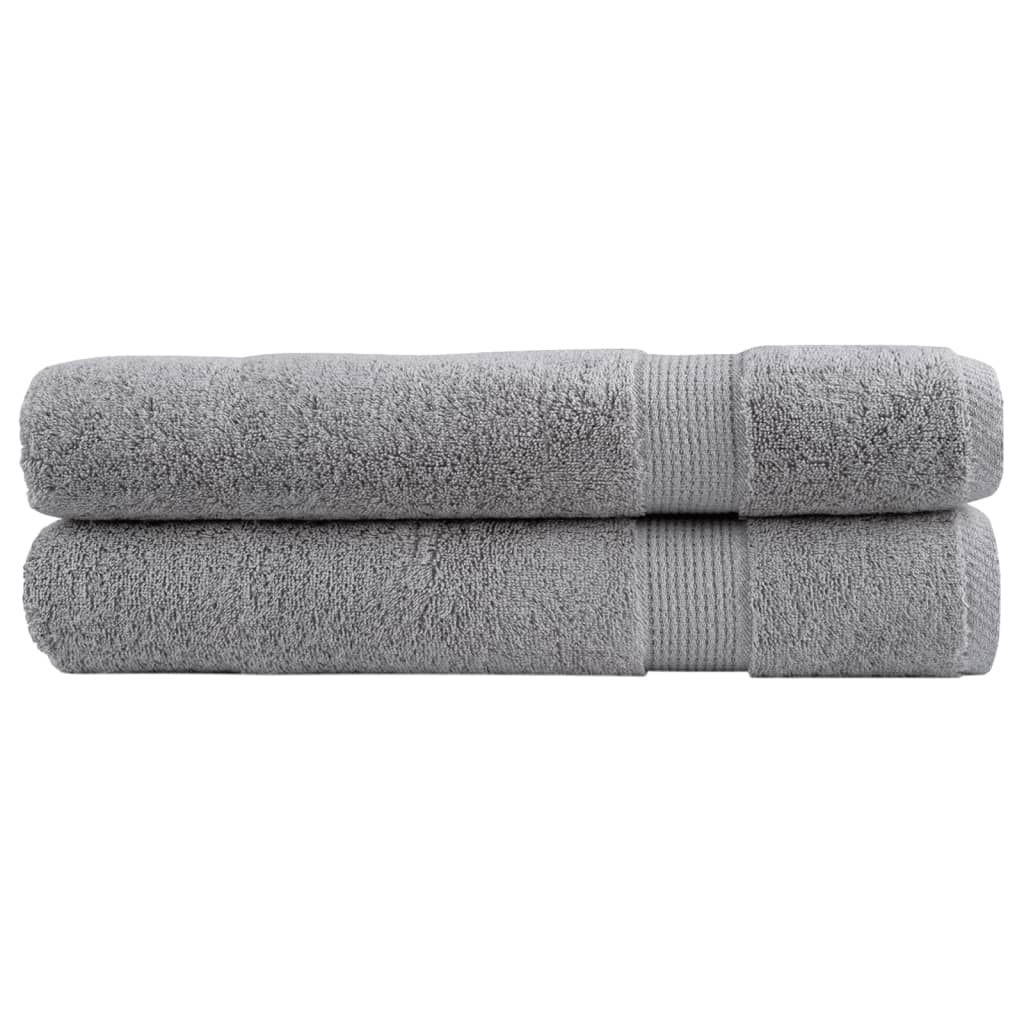 vidaXL Ręczniki premium, SOLUND, 2 szt., szare, 80x200 cm, 600 g/m²