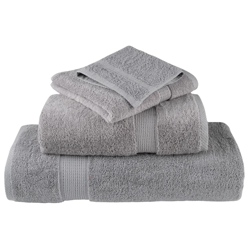 vidaXL Ręczniki premium, SOLUND, 2 szt., szare, 80x200 cm, 600 g/m²
