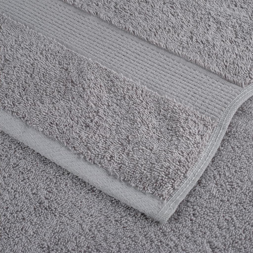 vidaXL Ręczniki premium, SOLUND, 2 szt., szare, 80x200 cm, 600 g/m²