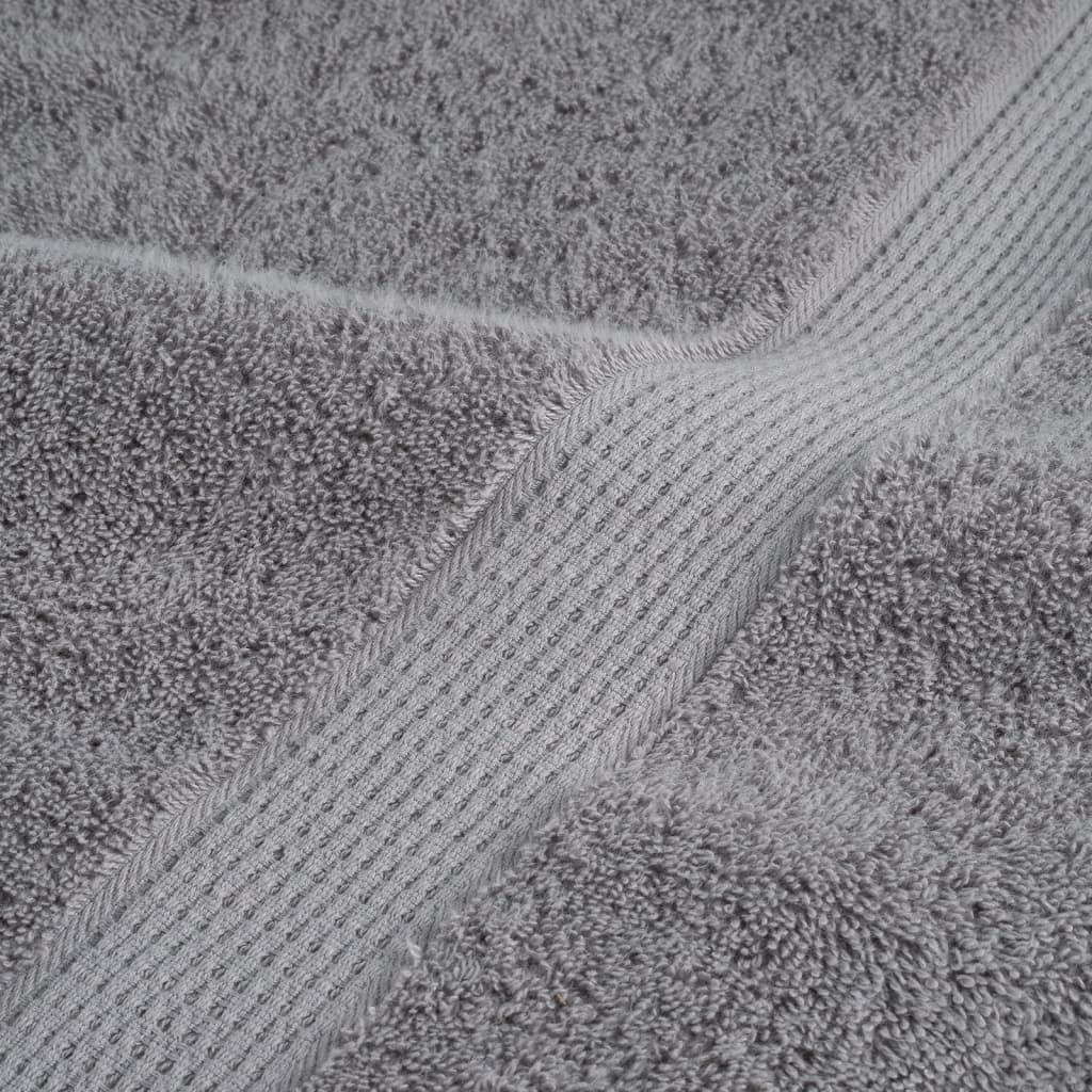 vidaXL Ręczniki premium, SOLUND, 2 szt., szare, 80x200 cm, 600 g/m²