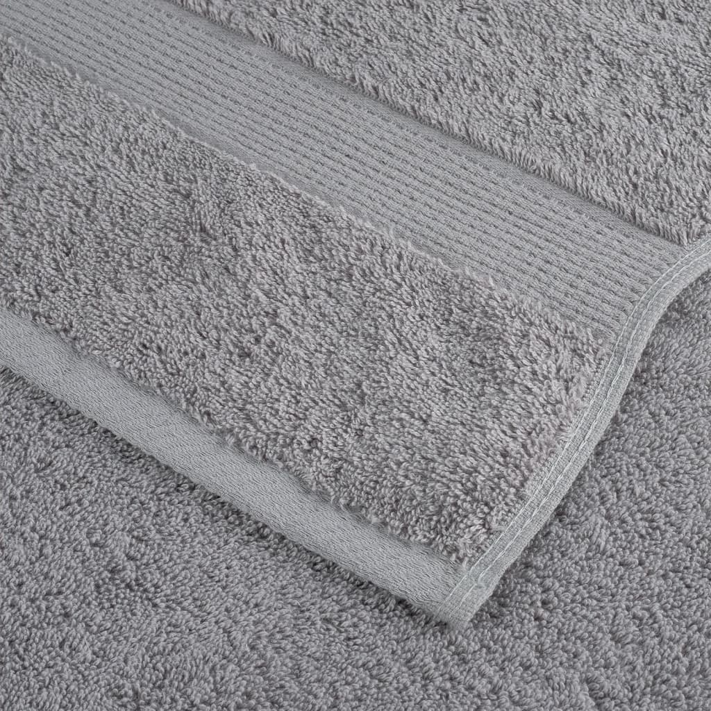 vidaXL Ręczniki premium, SOLUND, 4 szt., szare, 80x200 cm, 600 g/m²