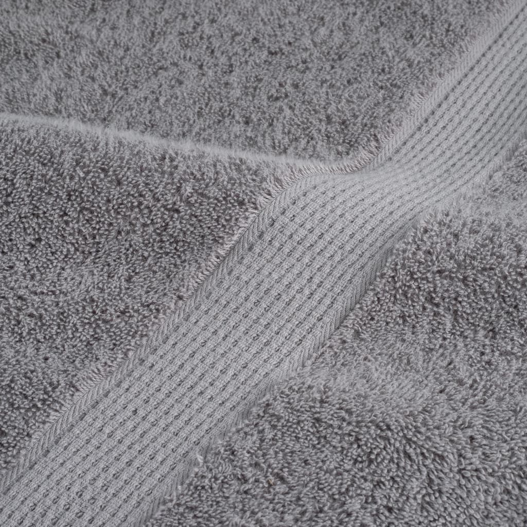 vidaXL Ręczniki premium, SOLUND, 4 szt., szare, 80x200 cm, 600 g/m²