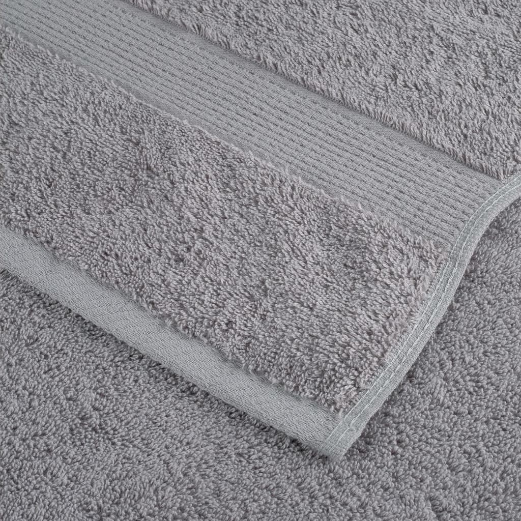 vidaXL Ręczniki premium, SOLUND, 10 szt., szare, 80x200 cm, 600 g/m²
