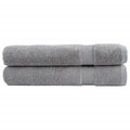 vidaXL Ręczniki premium, SOLUND, 2 szt., szare, 100x200 cm, 600 g/m²