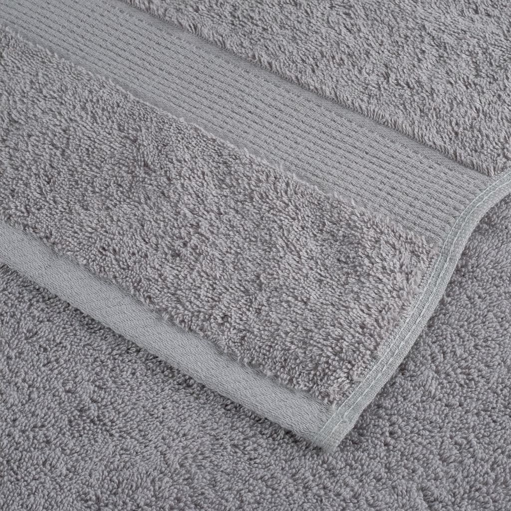 vidaXL Ręczniki premium, SOLUND, 2 szt., szare, 100x200 cm, 600 g/m²