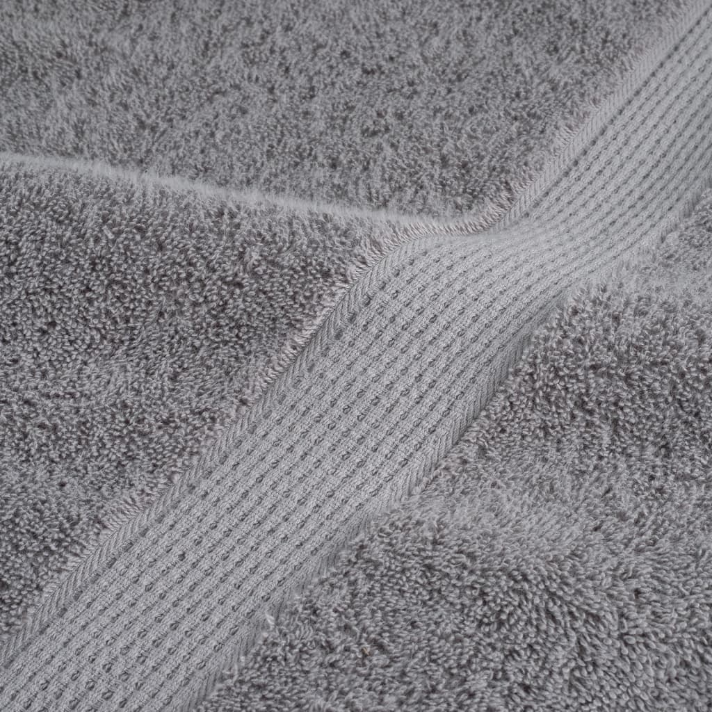 vidaXL Ręczniki premium, SOLUND, 2 szt., szare, 100x200 cm, 600 g/m²