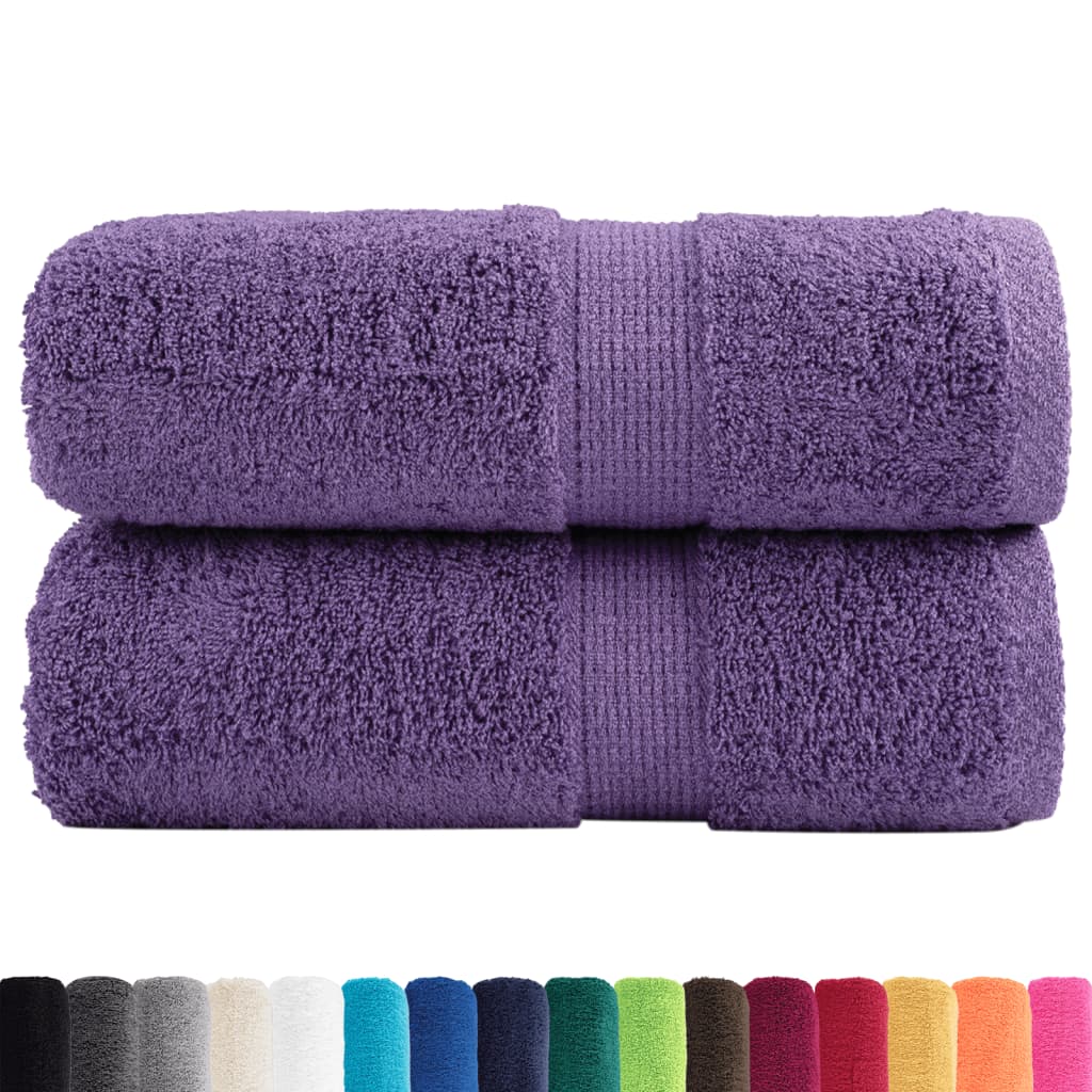 vidaXL Ręczniki myjące Premium SOLUND 2 szt. Fioletowe 30x30 cm 600 gsm