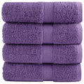 vidaXL Ręczniki myjące Premium SOLUND 4 szt. Fioletowe 30x30 cm 600 gsm