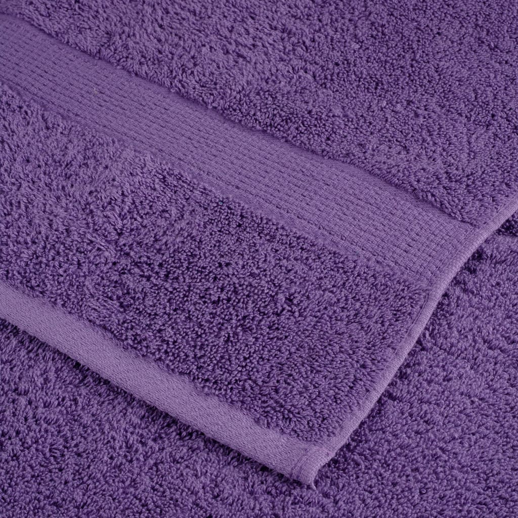 vidaXL Ręczniki myjące Premium SOLUND 10 szt. Fioletowe 30x30 cm 600 gsm