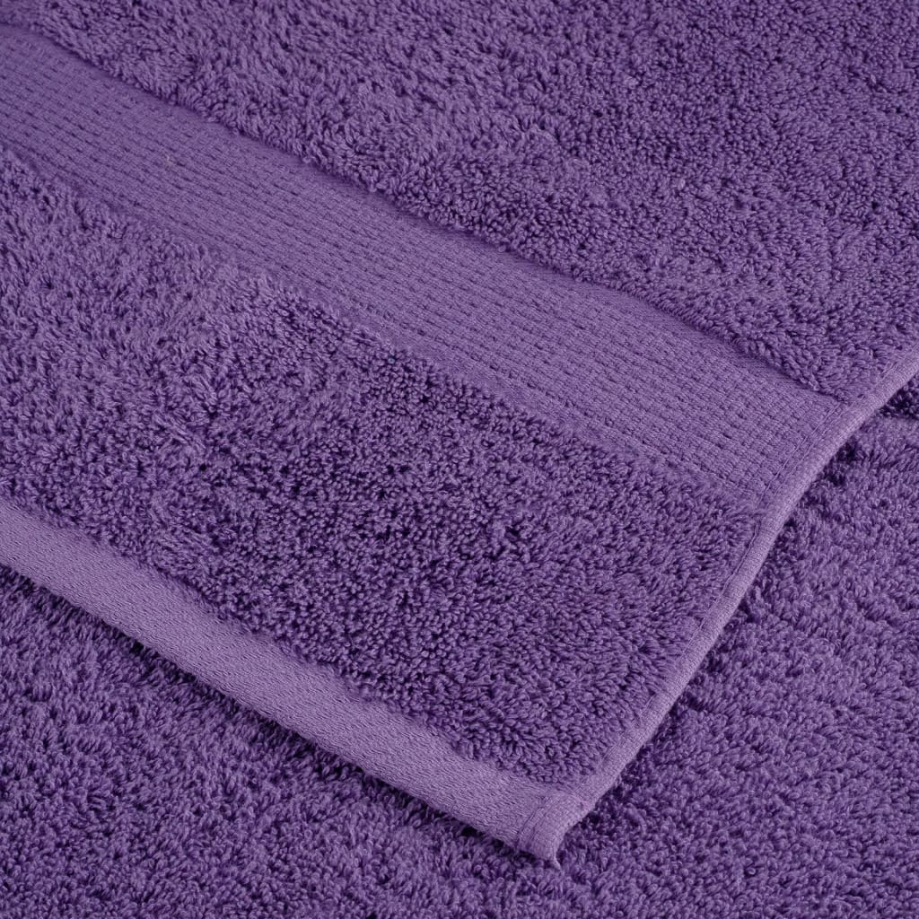 vidaXL Ręczniczki premium SOLUND, 4 szt., fioletowe, 30x50 cm