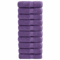 vidaXL Ręczniczki premium SOLUND, 10 szt., fioletowe, 30x50 cm