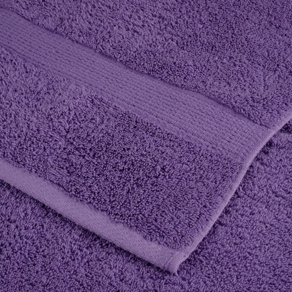 vidaXL Ręczniki premium SOLUND 4 szt., fioletowe, 50x100 cm, 600 g/cm²