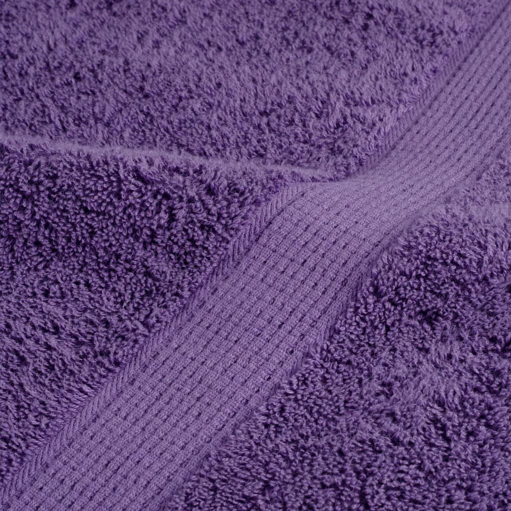 vidaXL Ręczniki premium SOLUND 10 szt. fioletowe, 50x100 cm, 600 g/cm²