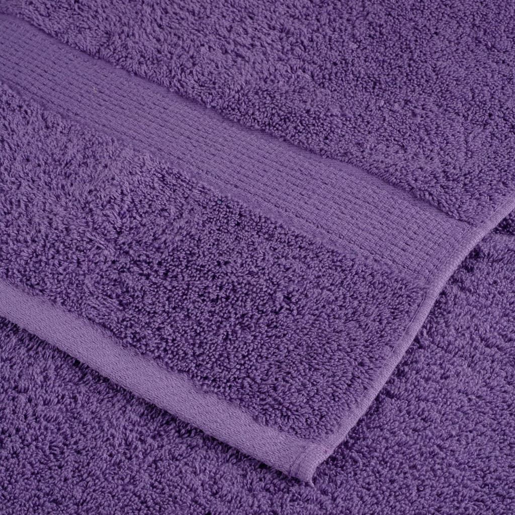 vidaXL Ręczniki premium SOLUND 2 szt., fioletowe, 70x140 cm, 600 g/cm²