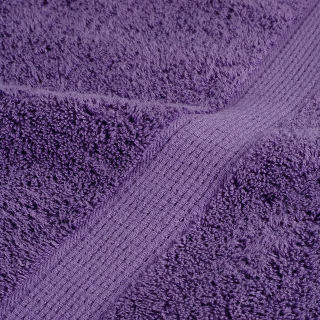 vidaXL Ręczniki premium SOLUND 2 szt., fioletowe, 70x140 cm, 600 g/cm²